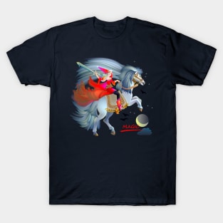 Celtic fairy with sword riding T-Shirt